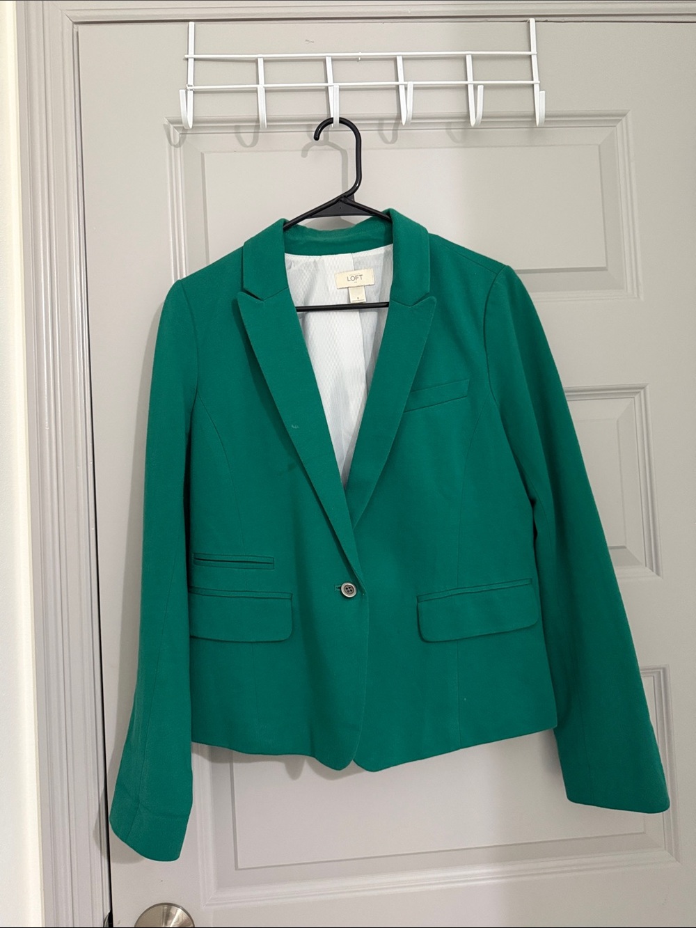 LOFT Teal Green Single-Button Tailored Blazer